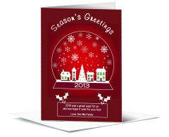 Christmas Good Tidings Winter Village Snow Globe Cards  5.50